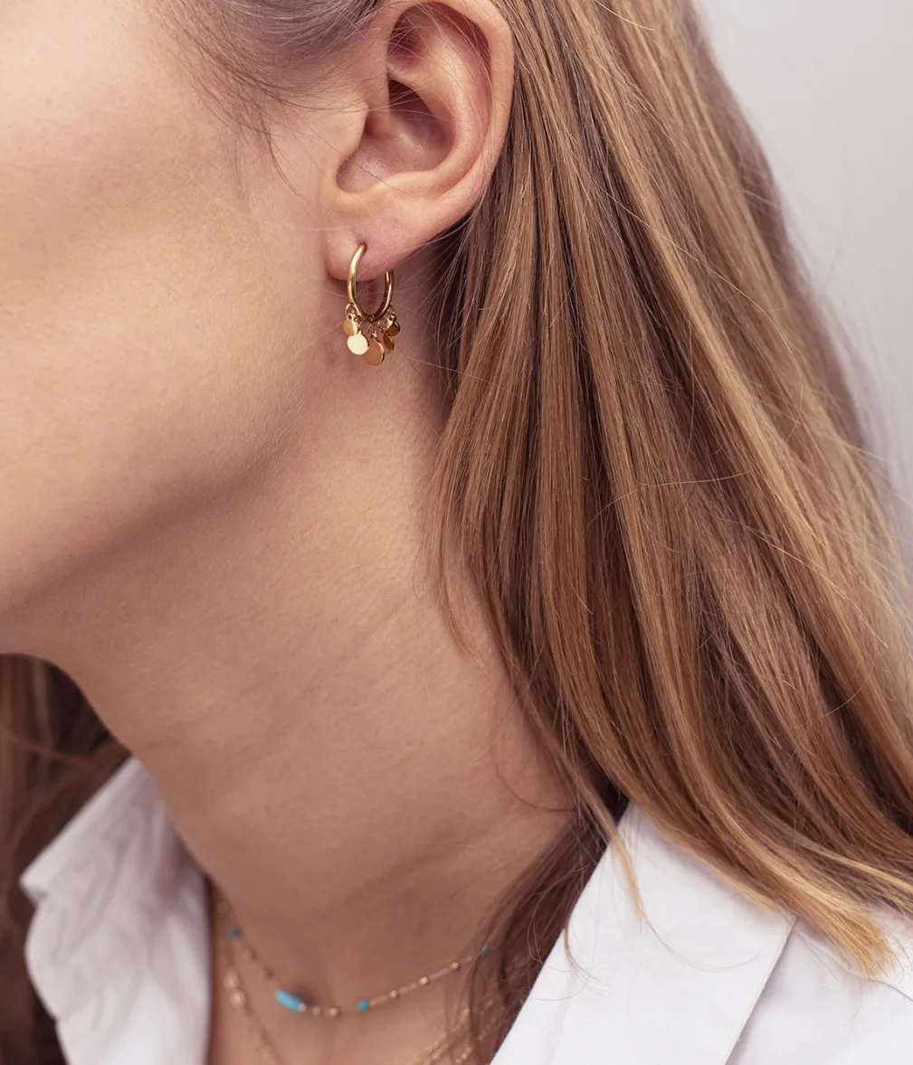 Boucles d'oreilles créoles Confettis