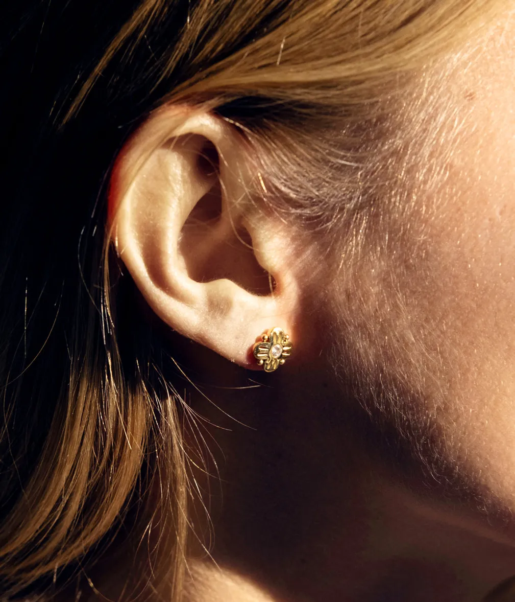 Boucles d'oreilles Pâquerette