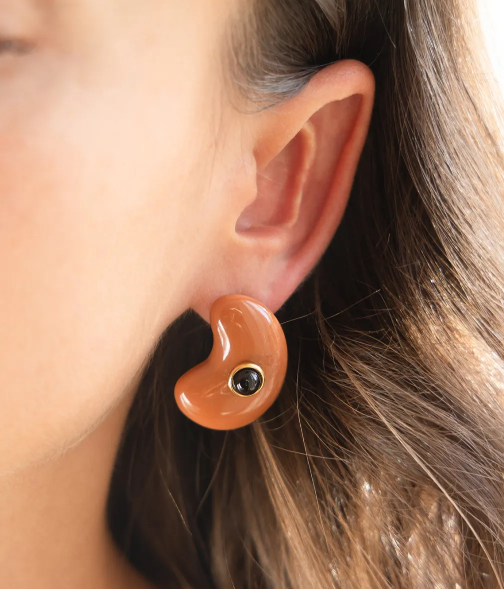 Boucles d'oreilles Sépia