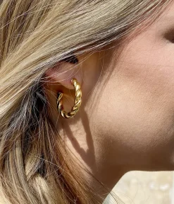 Boucles d'oreilles Torsade