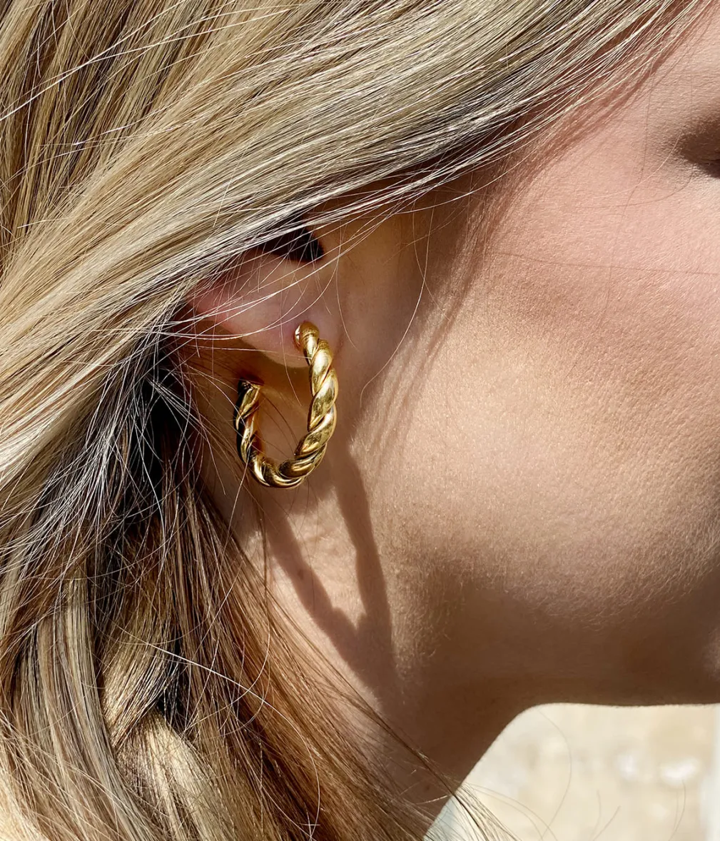 Boucles d'oreilles Torsade